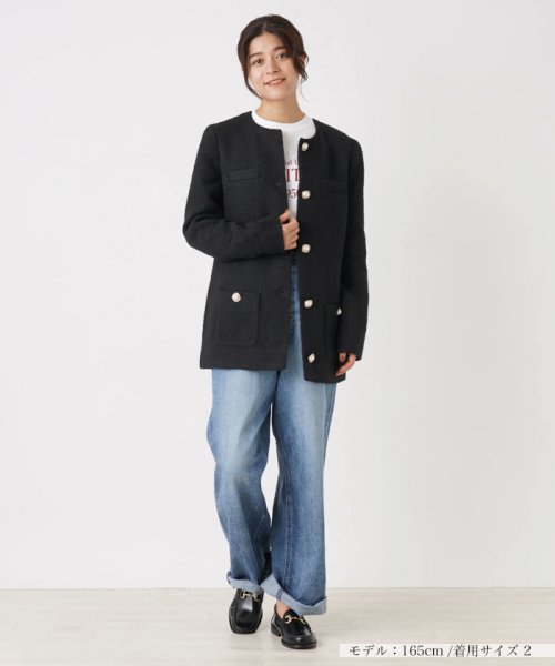 セミロングノーカラージャケット セミロングノーカラージャケット セミロングノーカラージャケット B1851727192(14278円)