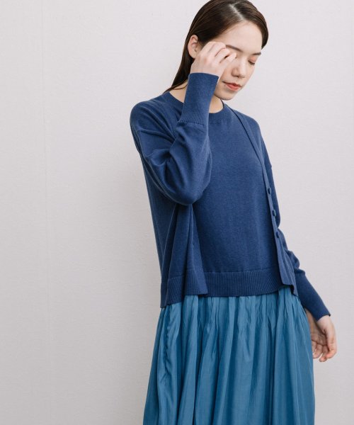 【Liyoca】コットンカシミヤレイヤードワンピース Liyoca 手洗い可