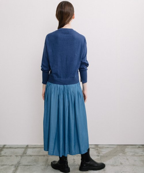 【Liyoca】コットンカシミヤレイヤードワンピース Liyoca 手洗い可