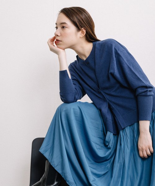 【Liyoca】コットンカシミヤレイヤードワンピース Liyoca 手洗い可