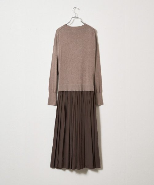 【Liyoca】コットンカシミヤレイヤードワンピース Liyoca 手洗い可