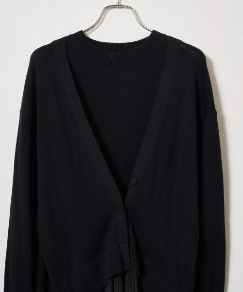 【Liyoca】コットンカシミヤレイヤードワンピース Liyoca 手洗い可