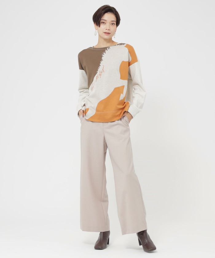 23AW*Wings掲載*【ウォッシャブル】ウールミルドセミワイドパンツ(505658005)|阪急百貨店公式通販サイト|阪急百貨店オンラインストア