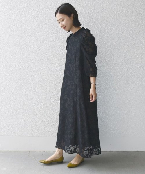 SHIPS WOMEN(シップス　ウィメン)/little black:2WAY ギャザー オパール レース ワンピース/img30