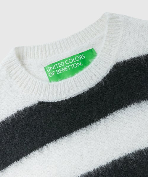 BENETTON (women)(ベネトン（レディース）)/起毛クルーネックボーダーニット・セーター/img05