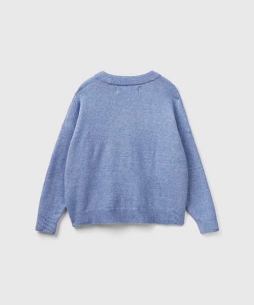 BENETTON (women)(ベネトン（レディース）)/【GREEN B】ロゴ刺繍入りポケット付きVネックニットカーディガン/img27