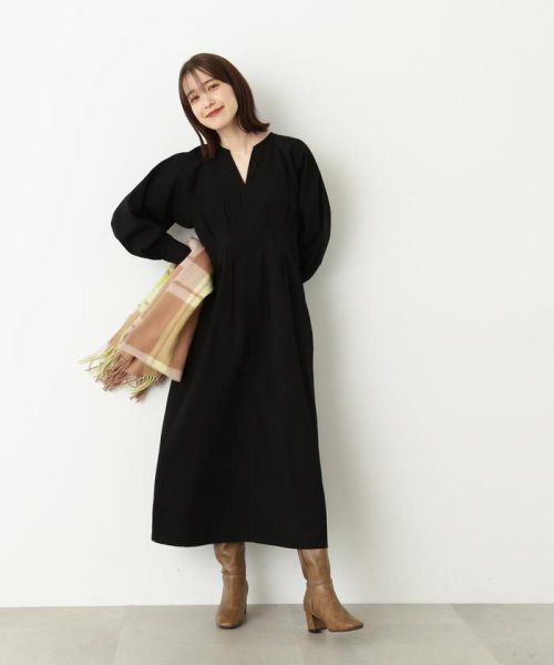 N Natural Beauty Basic(エヌナチュラルビューティベーシック)/パウダータッチキーネックワンピース《S Size Line》/img04