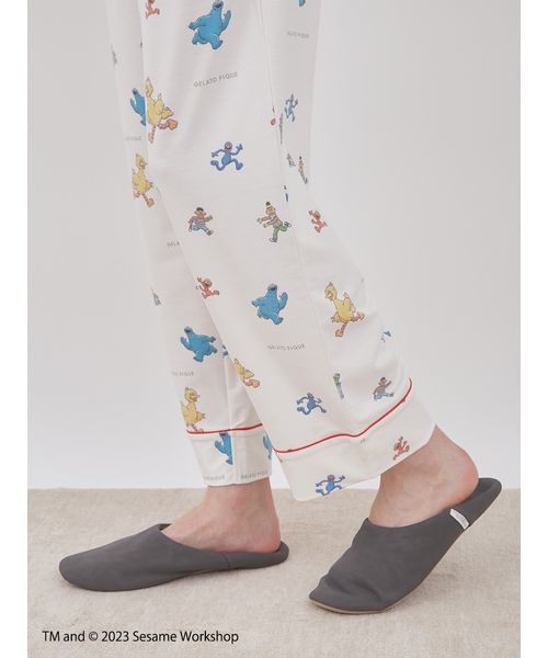 SESAME STREET】【HOMME】総柄シャツ&ロングパンツセット