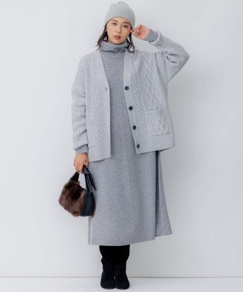 【杏さん着用/洗える】ウールカシミヤ アランパターン カーディガン 商品説明2023 Autumn & Winter大人カジュアルの代名詞、贅沢にふっくら A1419508567(10780円)