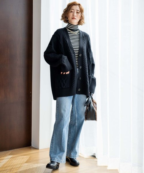 【杏さん着用/洗える】ウールカシミヤ アランパターン カーディガン 商品説明2023 Autumn & Winter大人カジュアルの代名詞、贅沢にふっくら A1419508567(10780円)