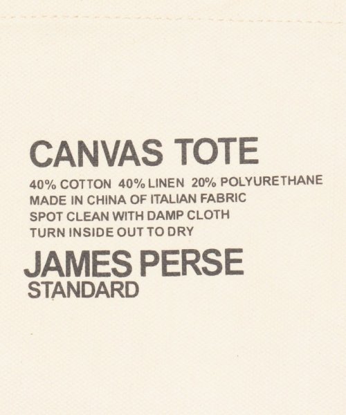 JAMES PERSE(JAMES PERSE)/コットンリネンキャンバストートバッグ LARGE AMF0016/img06