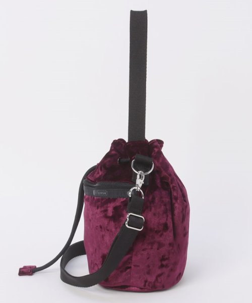 LeSportsac(LeSportsac)/DRAWSTRING BUCKET BAGベロアチェリーウッド/img01