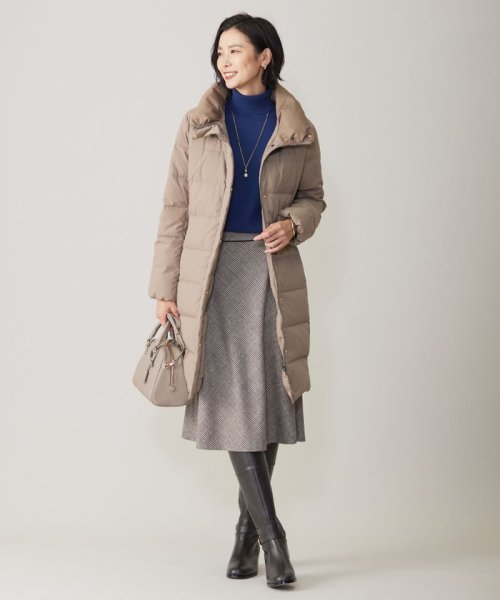 ブラッシュドマルチポリ ロング ダウン コート 大きいサイズ 小さいサイズ