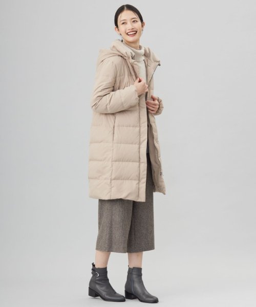 ブラッシュドマルチポリ ロング ダウン コート 大きいサイズ 小さいサイズ