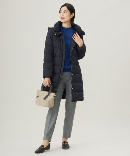 ブラッシュドマルチポリ ロング ダウン コート 大きいサイズ 小さいサイズ