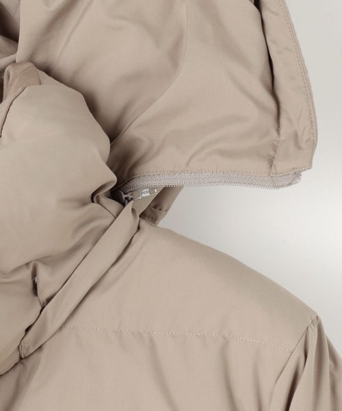 ブラッシュドマルチポリ ロング ダウン コート 大きいサイズ 小さいサイズ