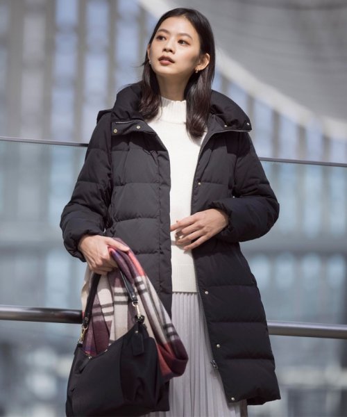 ブラッシュドマルチポリ ロング ダウン コート 大きいサイズ 小さいサイズ
