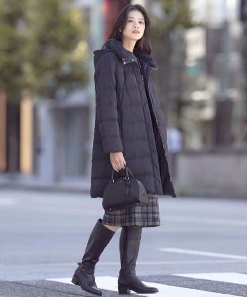 ブラッシュドマルチポリ ロング ダウン コート 大きいサイズ 小さいサイズ