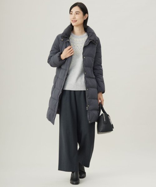 ブラッシュドマルチポリ ロング ダウン コート 大きいサイズ 小さいサイズ