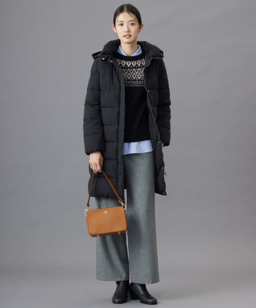 ブラッシュドマルチポリ ロング ダウン コート 大きいサイズ 小さいサイズ