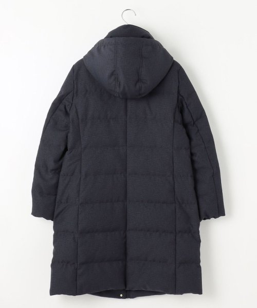 千鳥&グレンチェック ロング ダウン コート #304 #375 大きいサイズ 小さいサイズ