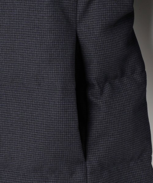 千鳥&グレンチェック ロング ダウン コート #304 #375 大きいサイズ 小さいサイズ