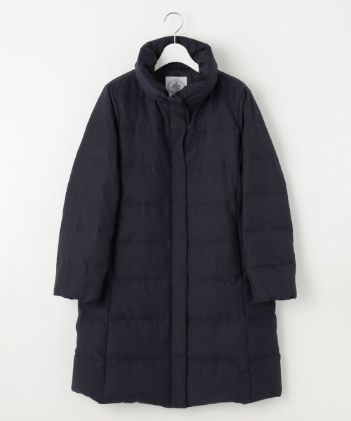 千鳥&グレンチェック ロング ダウン コート #304 #375 大きいサイズ 小さいサイズ