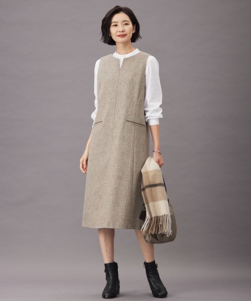 J.PRESS LADIES（LARGE SIZE）(J．プレス　レディス（大きいサイズ）)/T/W シャブレーツイル ジャンパースカート/img02