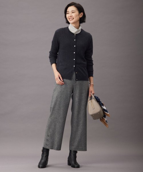 J.PRESS LADIES（LARGE SIZE）(J．プレス　レディス（大きいサイズ）)/T/W シャブレーツイル セミワイド パンツ/img01