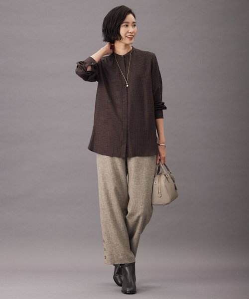 J.PRESS LADIES（LARGE SIZE）(J．プレス　レディス（大きいサイズ）)/T/W シャブレーツイル セミワイド パンツ/img03