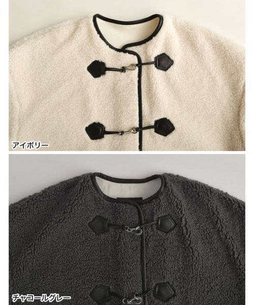 Re:EDIT(リエディ)/[金子麻貴さん着用][2023A/W COLLECTION][低身長サイズ有]合皮パイピングビットボアブルゾン/img44