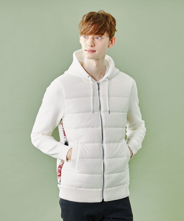 WEB限定】チェックロゴテープニットブルゾン(505738946)|HANKYU MEN'S