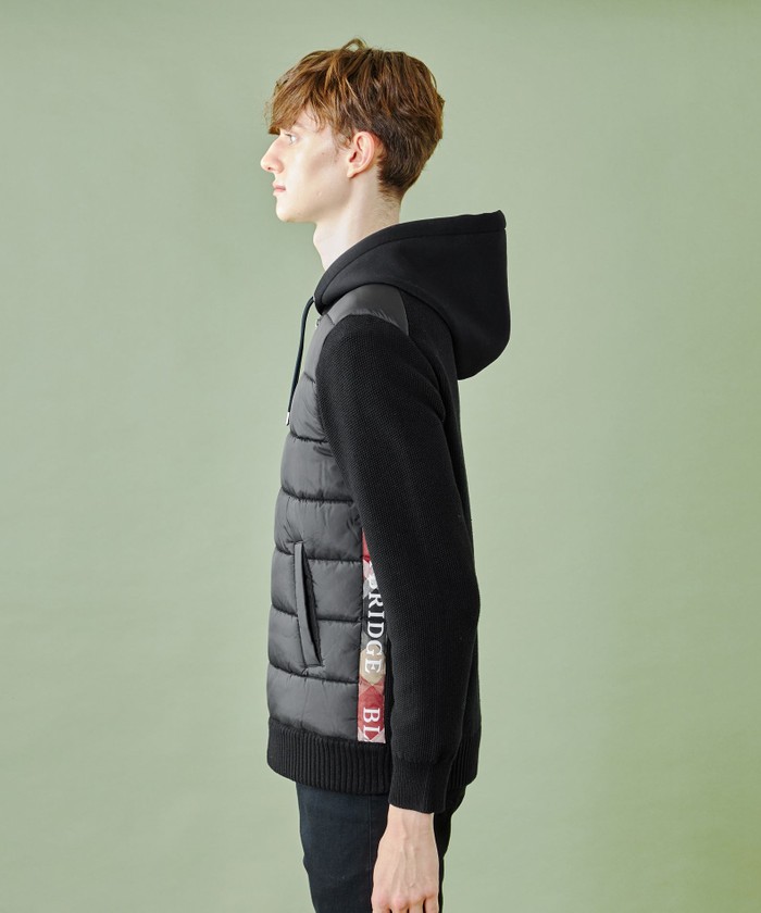 WEB限定】チェックロゴテープニットブルゾン(505738946)|HANKYU MEN'S