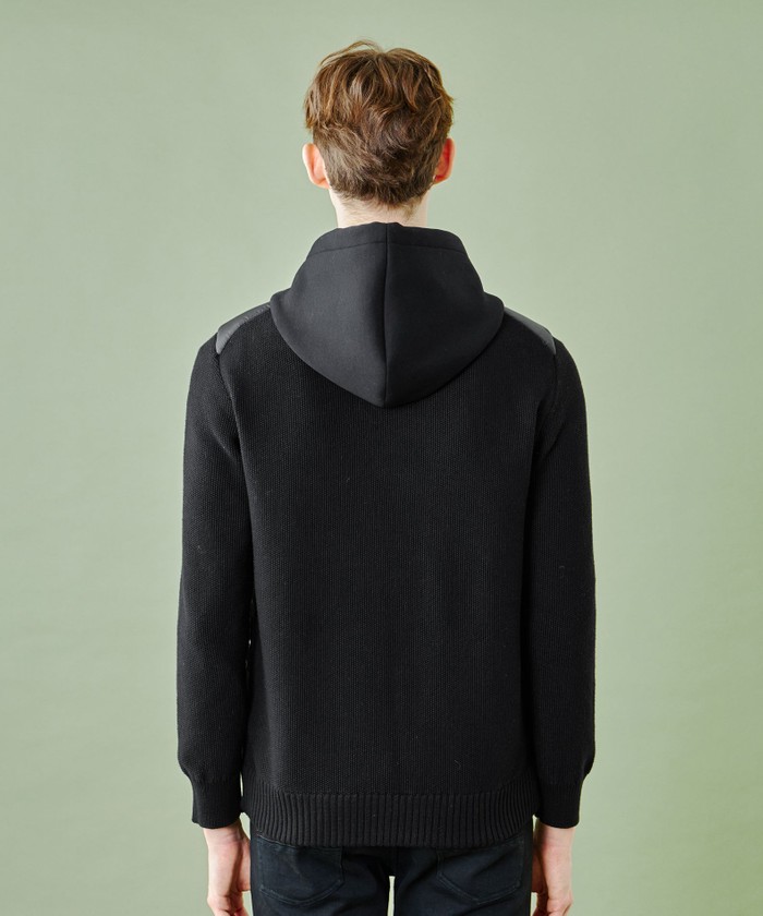 WEB限定】チェックロゴテープニットブルゾン(505738946)|HANKYU MEN'S