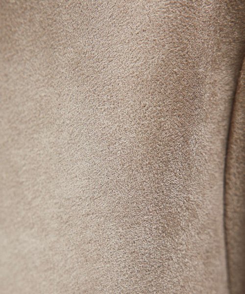 【ネオスエード】裏フリース ステンカラーコート / バルマカーンコート モデル：H180 B93 W76 H94 着用サイズ：48ブラック