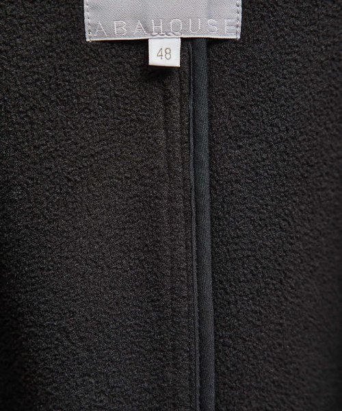 【ネオスエード】裏フリース ステンカラーコート / バルマカーンコート モデル：H180 B93 W76 H94 着用サイズ：48ブラック