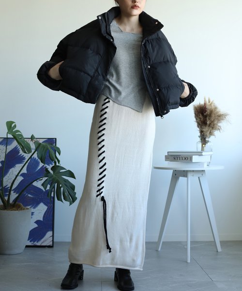 aimoha(aimoha（アイモハ）)/手縫いステッチニットタイトスカート/img23
