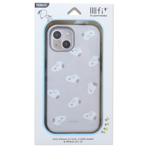 cinemacollection(シネマコレクション)/スヌーピー iPhone15 IIIIfit アイフォン14 13対応ケース 総柄 ピーナッツ グルマンディーズ プロテクトジャケット スマホカバー キャラクタ/img02