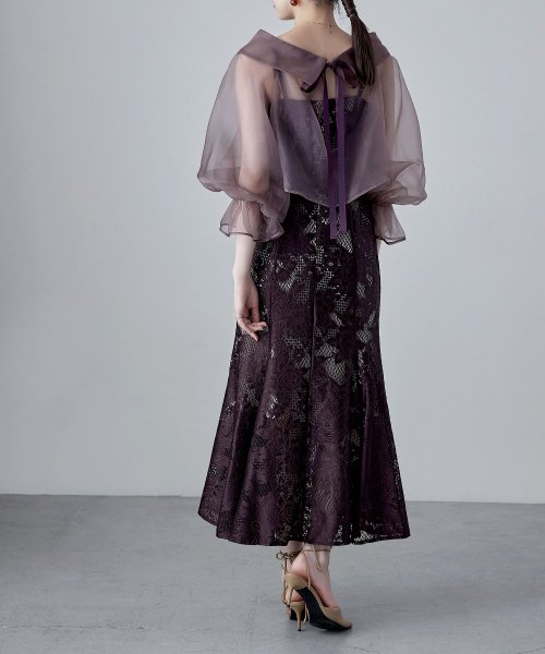 etoll. エトル シアーブラウス&マーメイドキャミソール セット ドレス 結婚式 パーティードレス オケージョン ワンピース お呼ばれ 二次会 マルチway ワンピース エトル ポリエステル100％ 着丈 5cm バスト 裾まわり