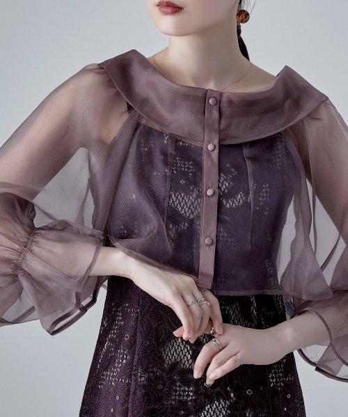 etoll. エトル シアーブラウス&マーメイドキャミソール セット ドレス 結婚式 パーティードレス オケージョン ワンピース お呼ばれ 二次会 マルチway ワンピース エトル ポリエステル100％ 着丈 5cm バスト 裾まわり