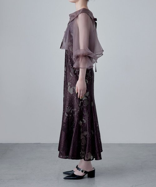 etoll. エトル シアーブラウス&マーメイドキャミソール セット ドレス 結婚式 パーティードレス オケージョン ワンピース お呼ばれ 二次会 マルチway ワンピース エトル ポリエステル100％ 着丈 5cm バスト 裾まわり