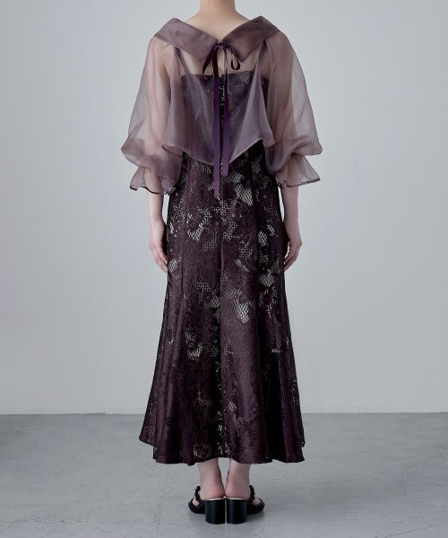 etoll. エトル シアーブラウス&マーメイドキャミソール セット ドレス 結婚式 パーティードレス オケージョン ワンピース お呼ばれ 二次会 マルチway ワンピース エトル ポリエステル100％ 着丈 5cm バスト 裾まわり