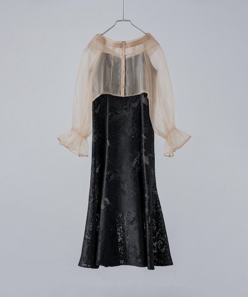 etoll. エトル シアーブラウス&マーメイドキャミソール セット ドレス 結婚式 パーティードレス オケージョン ワンピース お呼ばれ 二次会 マルチway ワンピース エトル ポリエステル100％ 着丈 5cm バスト 裾まわり