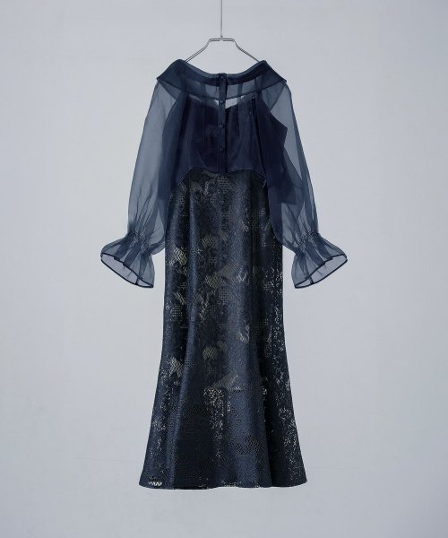 etoll. エトル シアーブラウス&マーメイドキャミソール セット ドレス 結婚式 パーティードレス オケージョン ワンピース お呼ばれ 二次会 マルチway ワンピース エトル ポリエステル100％ 着丈 5cm バスト 裾まわり