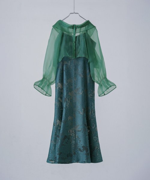 etoll. エトル シアーブラウス&マーメイドキャミソール セット ドレス 結婚式 パーティードレス オケージョン ワンピース お呼ばれ 二次会 マルチway ワンピース エトル ポリエステル100％ 着丈 5cm バスト 裾まわり