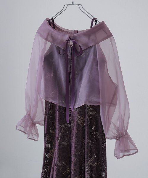 etoll. エトル シアーブラウス&マーメイドキャミソール セット ドレス 結婚式 パーティードレス オケージョン ワンピース お呼ばれ 二次会 マルチway ワンピース エトル ポリエステル100％ 着丈 5cm バスト 裾まわり