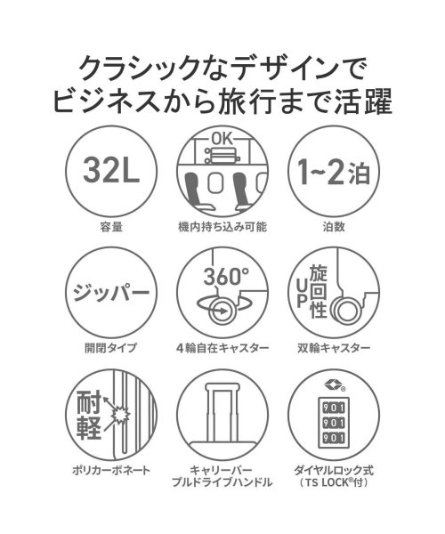 ZEROHALLIBURTON(ゼロハリバートン)/【日本正規品】 ゼロハリバートン スーツケース ZERO HALLIBURTON キャリーケース 機内持ち込み Sサイズ 1泊 2泊 軽量 メンズ 81282/img03