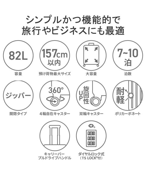 ZEROHALLIBURTON(ゼロハリバートン)/【日本正規品】 ゼロハリバートン スーツケース ZERO HALLIBURTON キャリーケース 大容量 8泊 9泊 10泊 出張 旅行 メンズ 81285/img03