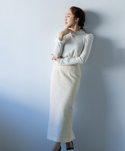 【高評価】【神崎恵さんコラボ】フクレジャカードストレッチタイトスカート 品番