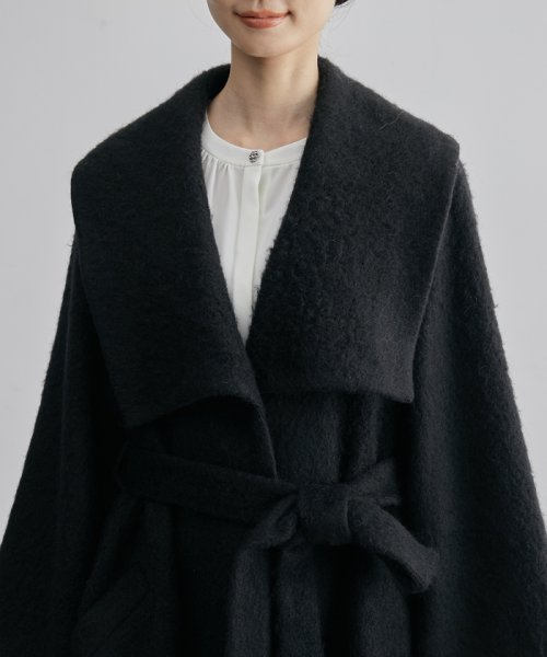 【高評価】【神崎恵さんコラボ】エアリーモヘアシャギーロングコート 品番